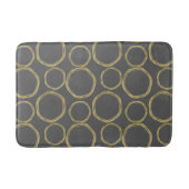 Gold Circles & Grey Modern Trendy Badmat (Voorkant)