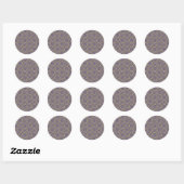Gold Circles & Rustic Taupe Paars Modern Trendy Ronde Sticker (Vel)