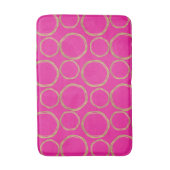 Gold-cirkels en hot-roze, heldere, moderne tapedri badmat (Voorkant Verticaal)