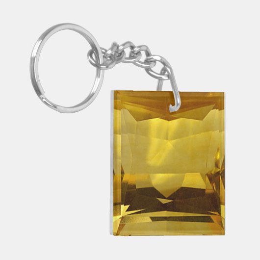 Gold Citrine Sleutelhanger (Voorkant Links)