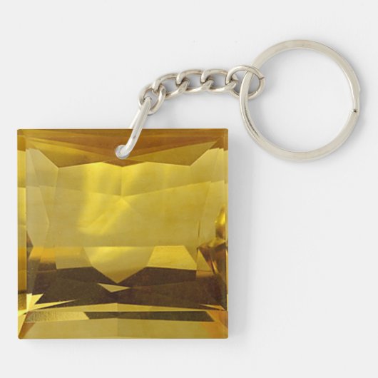 Gold Citrine Sleutelhanger (Achterkant)