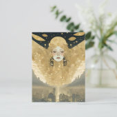 Gold City Angel Briefkaart (Staand voorkant)