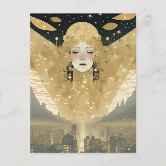 Gold City Angel Briefkaart (Voorkant)