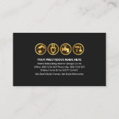 Gold City Silhouette Paint Brush Visitekaartje (Achterkant)