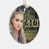 Gold Class of 2021 Afstuderen Photo Keramisch Ornament (Rechts)