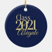 Gold Class of 2021 Afstuderen Photo Keramisch Ornament (Achterkant)