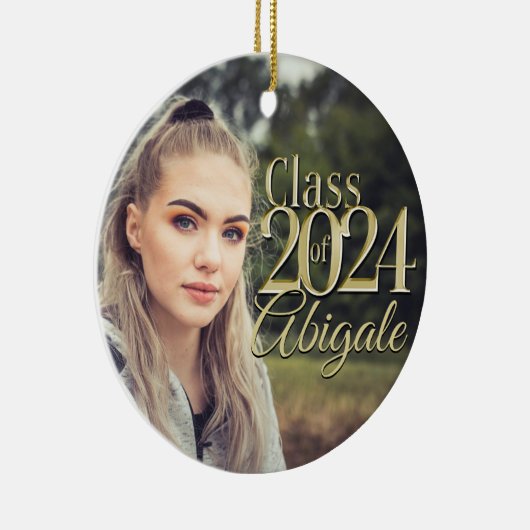 Gold Class of 2022 Afstuderen Photo Keramisch Ornament (Rechts)