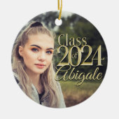 Gold Class of 2022 Afstuderen Photo Keramisch Ornament (Voorkant)