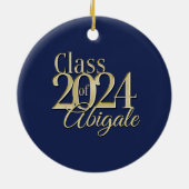 Gold Class of 2022 Afstuderen Photo Keramisch Ornament (Achterkant)