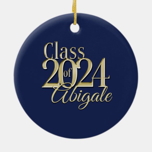 Gold Class of 2022 Afstuderen Photo Keramisch Ornament (Achterkant)