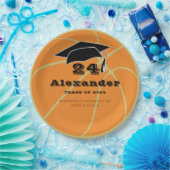 Gold Class of 2022 Basketball Ball Afstuderen Papieren Bordje (Feest)