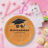 Gold Class of 2022 Basketball Ball Afstuderen Papieren Bordje (Feest)