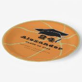 Gold Class of 2022 Basketball Ball Afstuderen Papieren Bordje (Gekanteld)