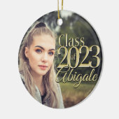 Gold Class of 2023 Afstuderen Photo Keramisch Ornament (Links)