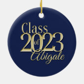 Gold Class of 2023 Afstuderen Photo Keramisch Ornament (Achterkant)