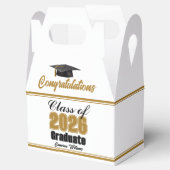 Gold Class of 2026 Custom Graduation Party Bedankdoosjes (Geopend)