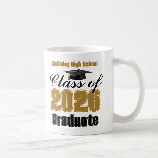 Gold Class of 2026 Graduation Keepsake Koffiemok (Rechts)