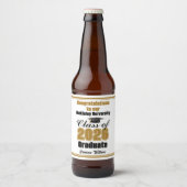 Gold Class of 2026 Graduation Party Custom Bier Etiket (Voorkant)