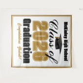 Gold Class of 2026 Graduation Party Photo Booth Wandkleed (Voorkant (horizontaal))