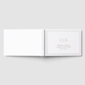 Gold Classic Elegance Script Monogram Wedding Gues Gastenboek (Volledig)