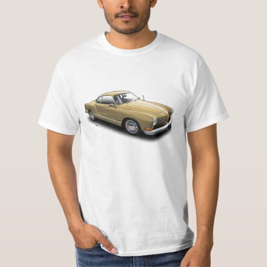 Gold Classic German Ghia on White T-Shirt (Voorkant)