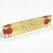 Gold Classic leraar Red Apple Kindergarten Naambordje