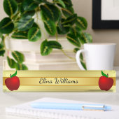 Gold Classic leraar Red Apple Kindergarten Naambordje