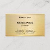 Gold Classic Look Nostalgische Tekst Sjabloon Visitekaartje (Achterkant)