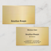 Gold Classic Look Nostalgische Tekst Sjabloon Visitekaartje (Voorkant / Achterkant)