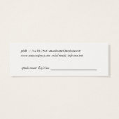 Gold Classic Makeup en Hair Appointment Mini Visitekaartjes (Achterkant)