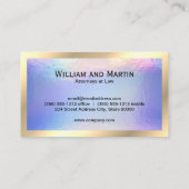 Gold Classic Monogram | Iridescent Folie Visitekaartje (Achterkant)