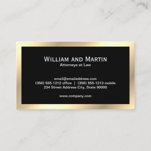 Gold Classic Monogram | QR CODE Business Visitekaartje (Achterkant)