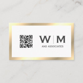 Gold Classic Monogram | QR-CODE Visitekaartje