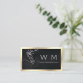 Gold Classic Monogram | Vervaardiging Visitekaartje (Staand voorkant)