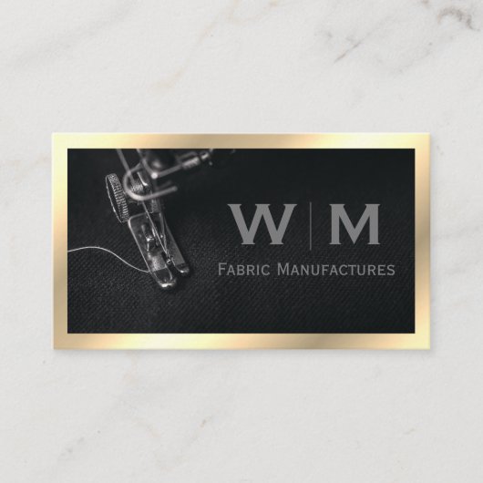 Gold Classic Monogram | Vervaardiging Visitekaartje (Voorkant)