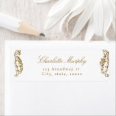 Gold Classic Script retouradres Etiket (Insitu)