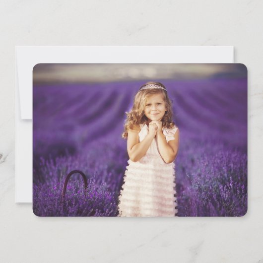 Gold Classic Script Rosary-bevestiging Religieuze Kaart (Achterkant)