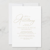 Gold Classy Chic 50th Wedding Jubileum Kaart (Voorkant)
