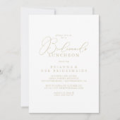 Gold Classy Chic Bridesmaids Luncheon Shower Kaart (Voorkant)