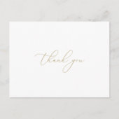 Gold Classy Chic Minimalist Hartelijk dank Briefka Briefkaart (Voorkant)