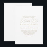 Gold Classy Chic Minimalist Nuestra Boda Wedding Kaart<br><div class="desc">Deze goudkleurige kleine minimalistische nuestra boda trouwuitnodiging is perfect voor een rustige bruiloft. Het eenvoudige en elegante ontwerp kenmerkt klassieke en fancy manuscripttypografie in goud.</div>