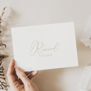 Gold Classy Chic Minimalist Weddenschap Gereservee