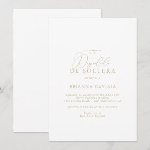 Gold Classy Chic Minimalistisch Spaans Vrijgezelle Kaart