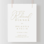 Gold Classy Chic Rehearsal Dinner Welkom Poster<br><div class="desc">Dit goudkleurige kickerrepetitie welkome poster is perfect voor een ritsrepetitie. Het eenvoudige en elegante ontwerp kenmerkt klassieke en fancy manuscripttypografie in goud.</div>