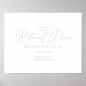 Gold Classy Chic Rehearsal Dinner Welkom Poster (Voorkant)