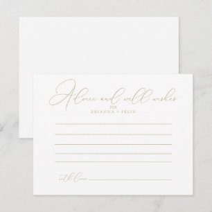 Gold Classy Chic Weddenvice-kaart Briefkaart