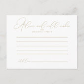 Gold Classy Chic Weddenvice-kaart Briefkaart (Voorkant)