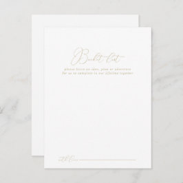 Gold Classy Chic Wedding Bucket List-kaarten Briefkaart