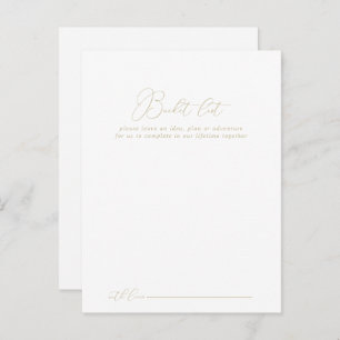 Gold Classy Chic Wedding Bucket List-kaarten Briefkaart