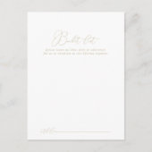 Gold Classy Chic Wedding Bucket List-kaarten Briefkaart (Voorkant)